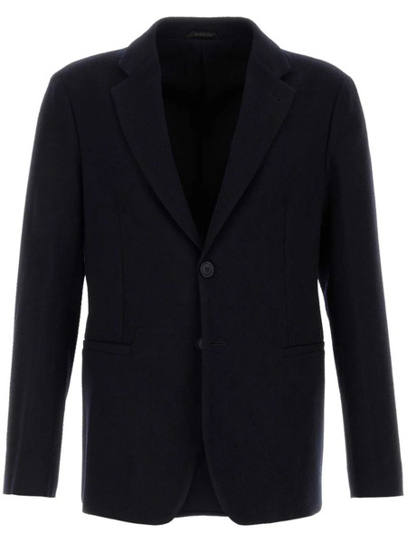  Giorgio Armani Stretch Buttoned Blazer - Blue 
