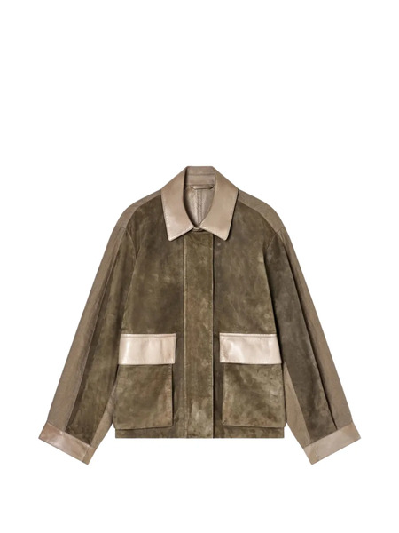  Giorgio Armani Suede Bomber Jacket - Brown 