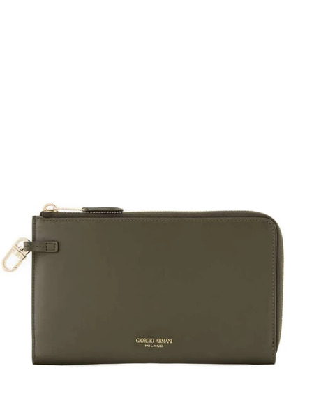  Giorgio Armani Zip-around Clasp Wallet - Green 