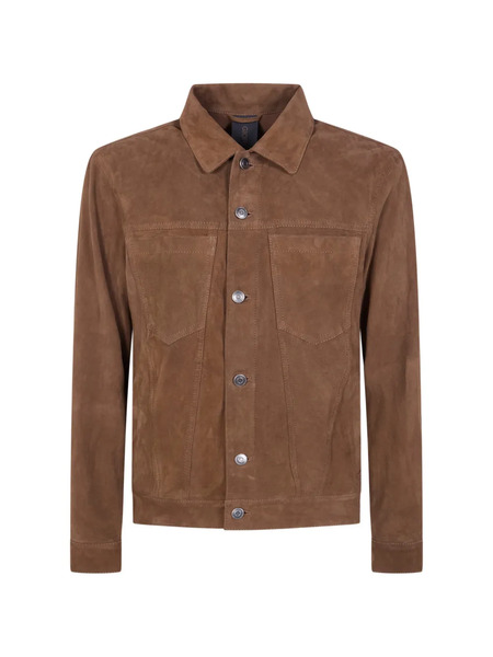  Giorgio Brato Button Suede Jacket - Brown 