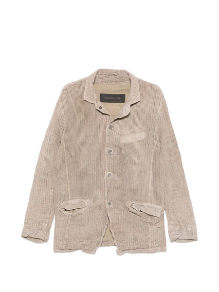  Giorgio Brato Buttoned Pocketed Leather Jacket - Neutrals 