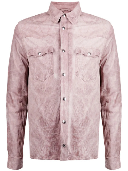  Giorgio Brato Distressed-effect Leather Jacket - Pink 