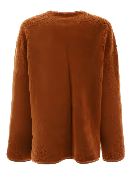  Giovi Button-fastening Shearling Jacket - Brown 