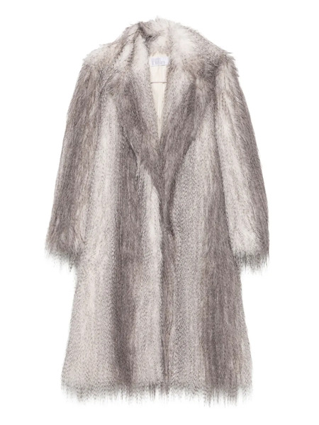  Giuseppe Di Morabito Belted Faux-fur Coat - Grey 