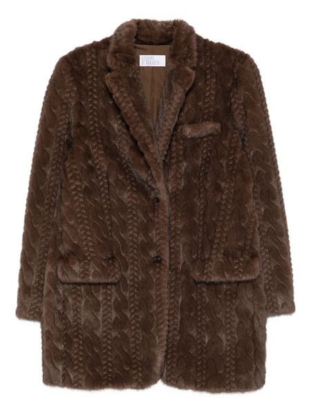  Giuseppe Di Morabito Brown Eco Fur Coat 