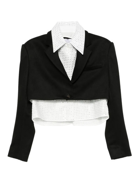  Giuseppe Di Morabito Buttoned Cropped Jacket - Black 