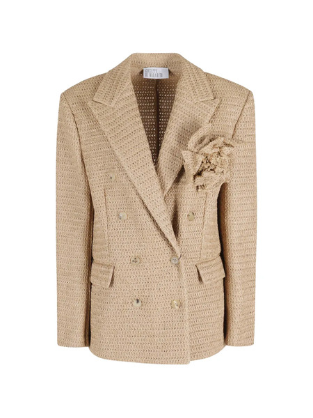  Giuseppe Di Morabito Crochet Double-breasted Blazer - Neutrals 