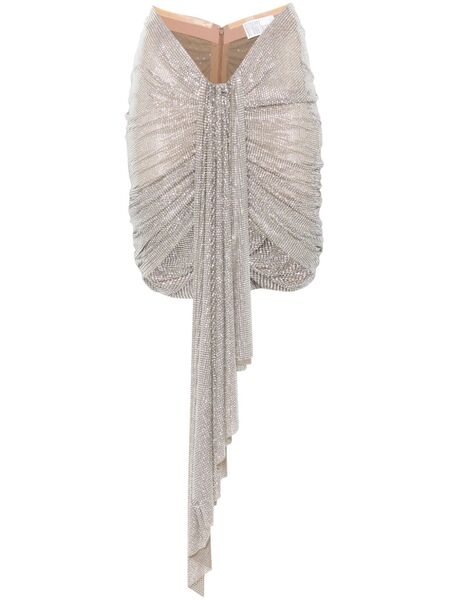  Giuseppe Di Morabito Crystal-embellished Asymmetric Mini Skirt - Silver 