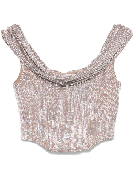  Giuseppe Di Morabito Crystal-embellished Corset Top - Neutrals 