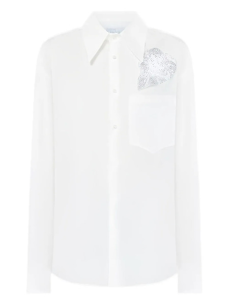  Giuseppe Di Morabito Crystal-embellished Shirt - White 