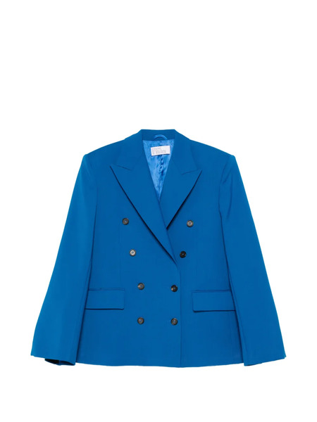  Giuseppe Di Morabito Double-breasted Pleated Jacket - Blue 