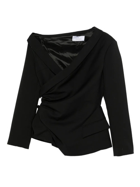  Giuseppe Di Morabito Draped Asymmetric Jacket - Black 