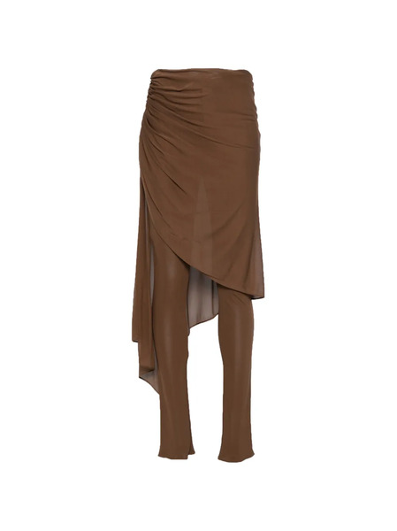  Giuseppe Di Morabito Draped Ruched Trousers - Brown 