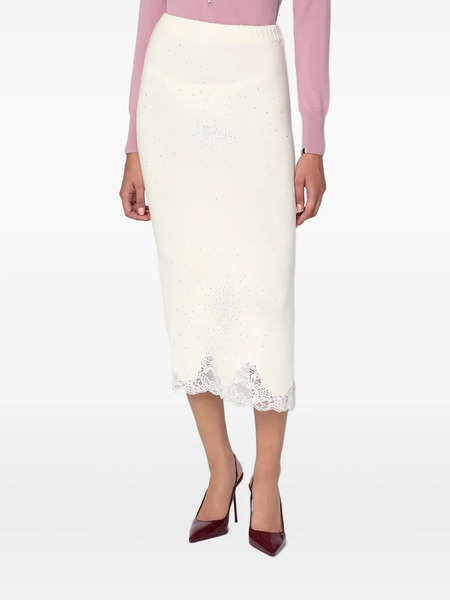 Giuseppe Di Morabito Embellished Lace Midi Skirt - Neutrals 