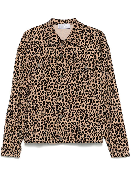  Giuseppe Di Morabito Leopard-print Denim Jacket - Brown 