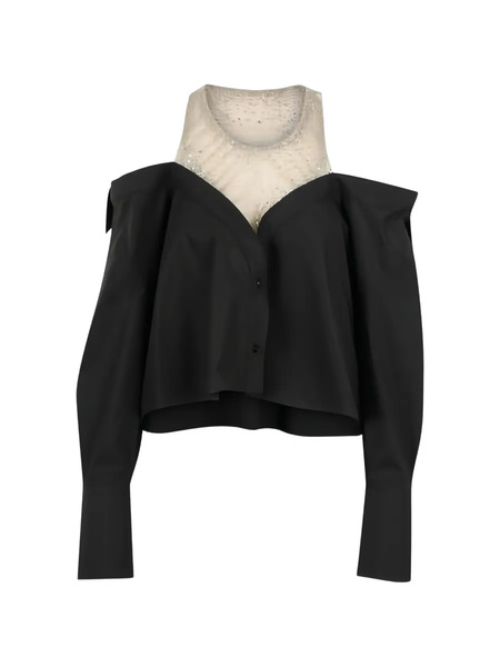  Giuseppe Di Morabito Off-shoulder Shirt - Black 