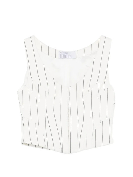  Giuseppe Di Morabito Pinstripe Top - White 