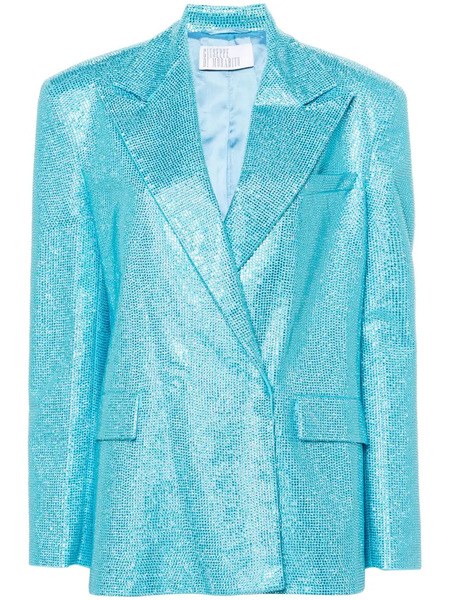  Giuseppe Di Morabito Rhinestone-embellished Double-breasted Blazer - Blue 