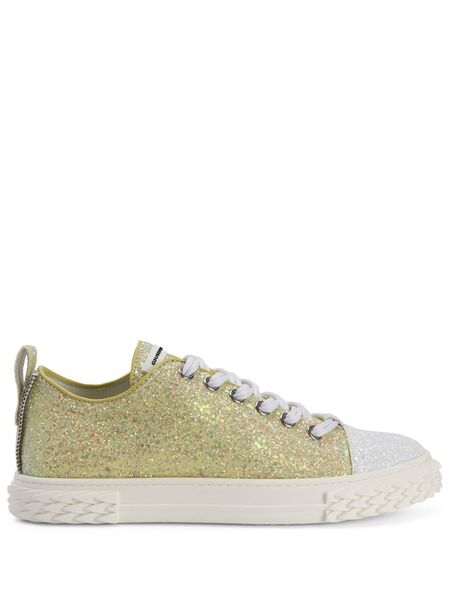  Giuseppe Zanotti Blabber Glitter Sneakers - Yellow 