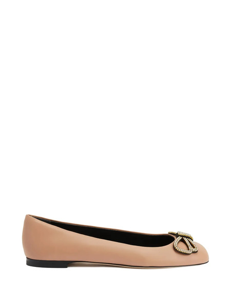  Giuseppe Zanotti Bow-embellished Ballet Flats - Neutrals 