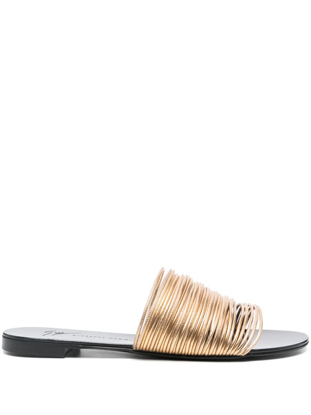  Giuseppe Zanotti Clio Flat Sandals - Gold 