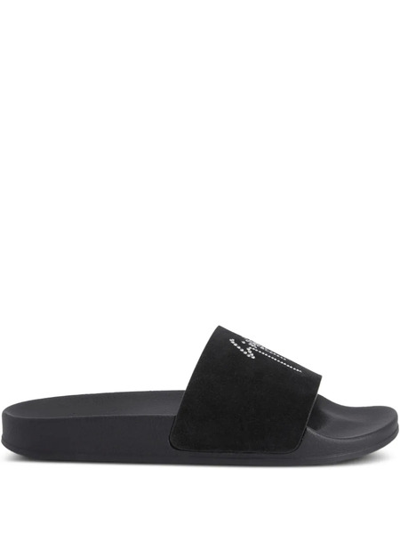  Giuseppe Zanotti Crystal-embellished Slides - Black 