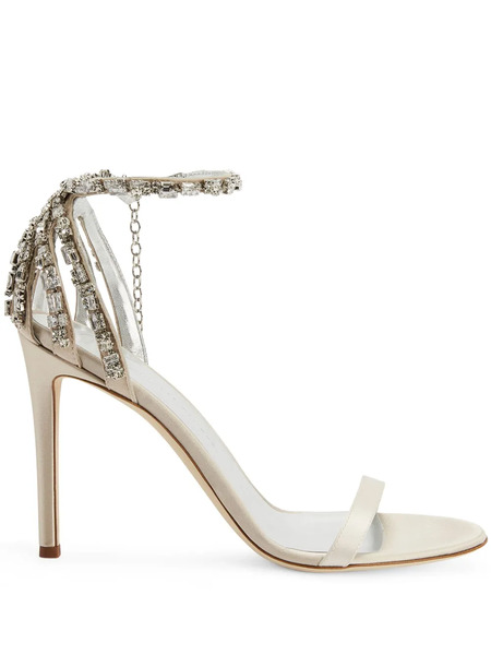  Giuseppe Zanotti 105mm Adele Crystal Sandals - Pink 