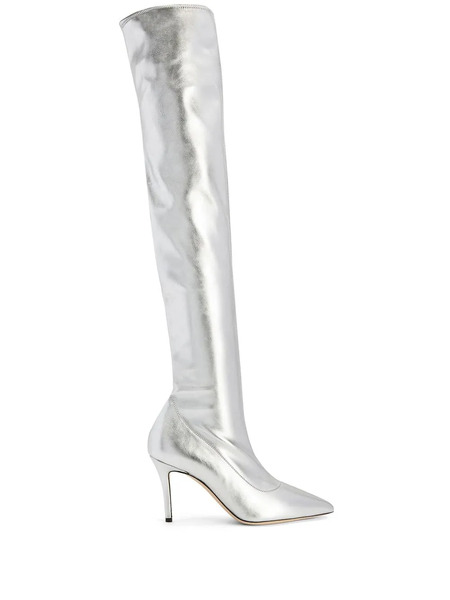  Giuseppe Zanotti 90mm Felicity Thigh-high Boots - Silver 
