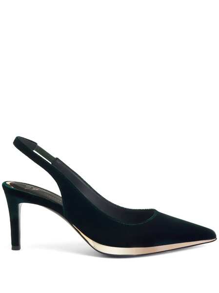  Giuseppe Zanotti 70mm Virgyn Slingback Pointed Pumps - Black 