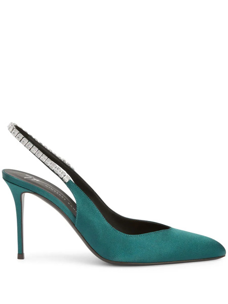  Giuseppe Zanotti Rachyl Satin Pumps - Green 