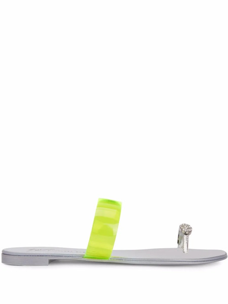  Giuseppe Zanotti Ring Plexi Sandals - Yellow 