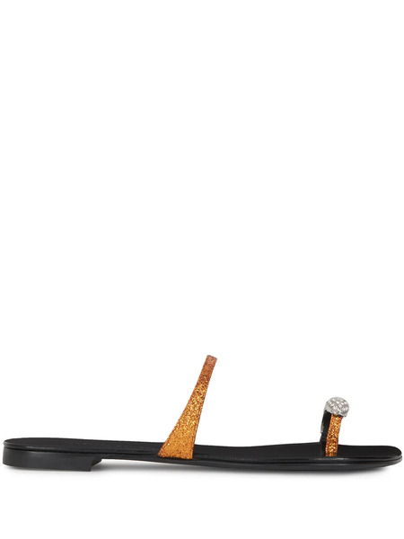  Giuseppe Zanotti Ring Toe Strap Sandals - Gold 
