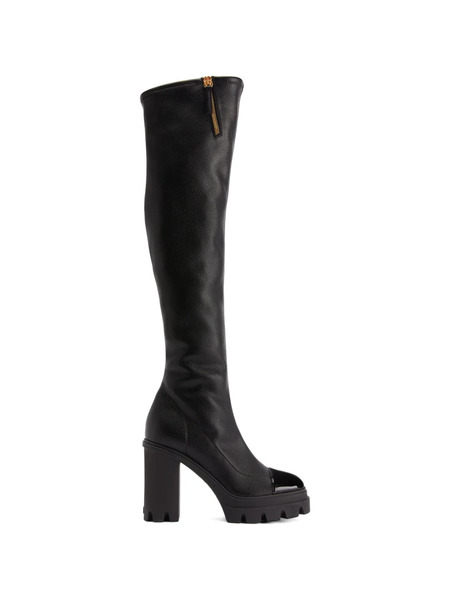 Giuseppe Zanotti Shiny Toe Platform Boots - Black 