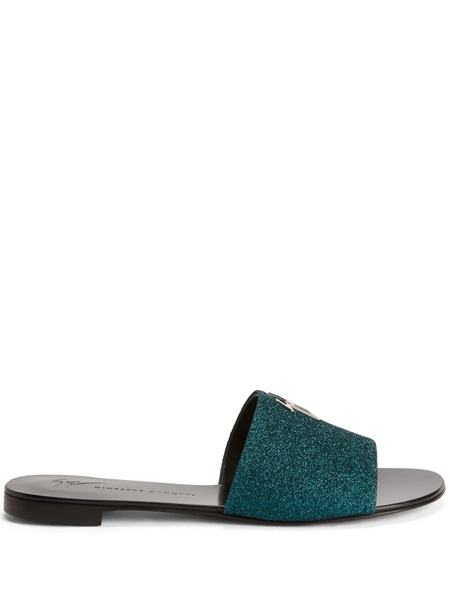 Giuseppe Zanotti Shirley Glitter Sandals - Green 