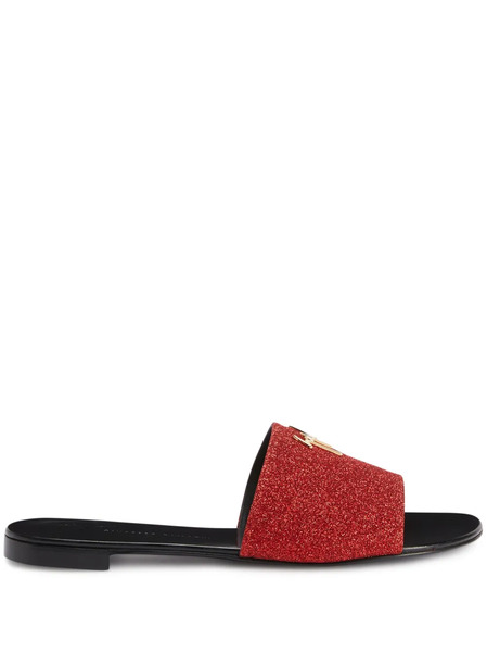  Giuseppe Zanotti Shirley Glitter Sandals - Red 