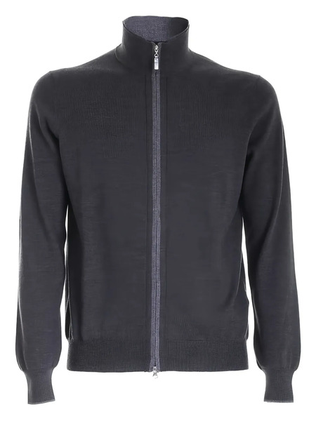  Giuuno High-neck Zip-up Cardigan - Grey 