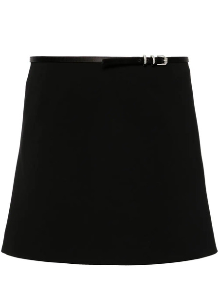  Givenchy Belted Wrap Miniskirt - Black 