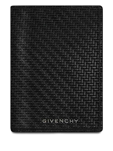  Givenchy Braided-leather Card Holder - Black 