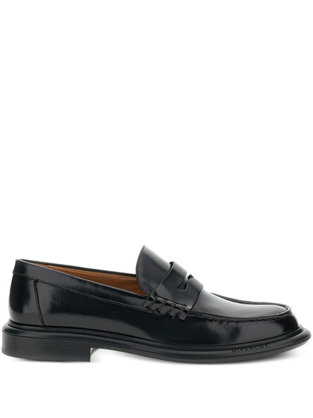  Givenchy Brushed-leather Loafers - Black 