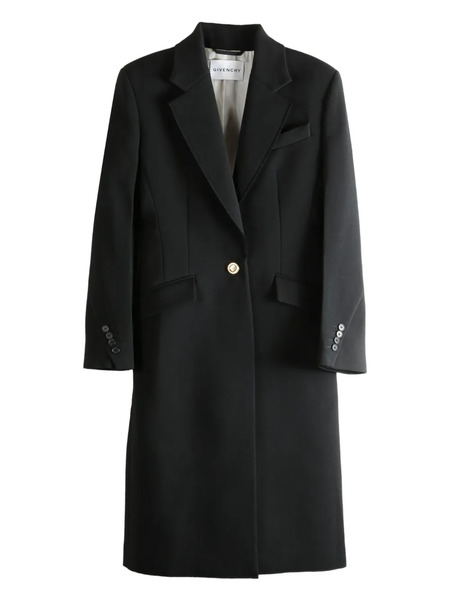  Givenchy Buttoned Coat - Black 