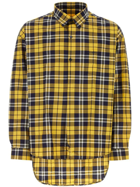  Givenchy Check-print Shirt - Yellow 