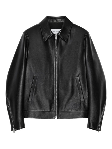  Givenchy Classic-collar Leather Jacket - Black 