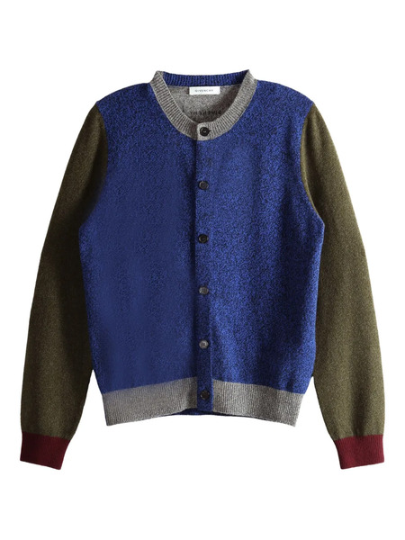  Givenchy Colour-block Wool Cardigan - Blue 