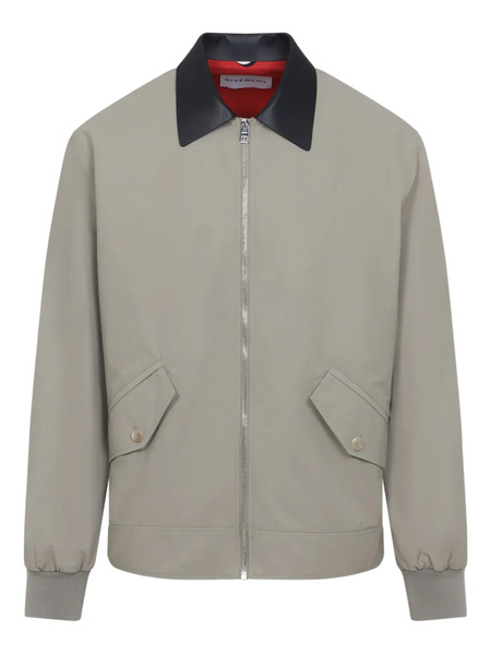  Givenchy Contrast-collar Bomber Jacket - Grey 