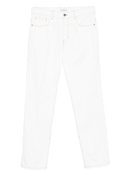  Givenchy Contrast-stitching Jeans - White 