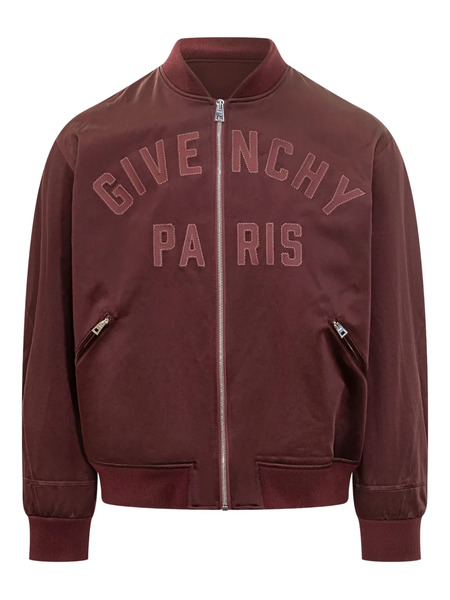  Givenchy Couture Seam Embroidered Logo Bomber Jacket 