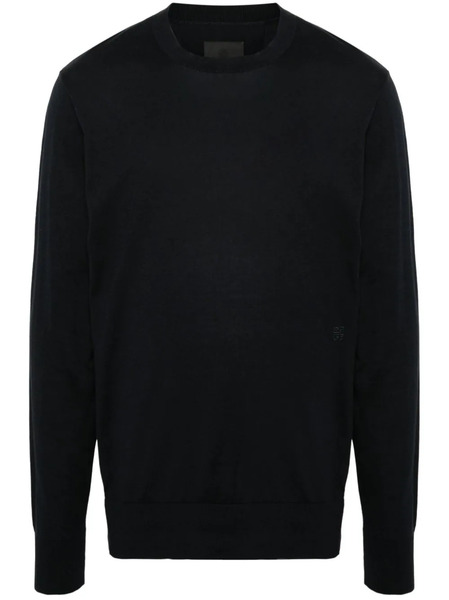  Givenchy Crew-neck Fine-knit Jumper - Blue 