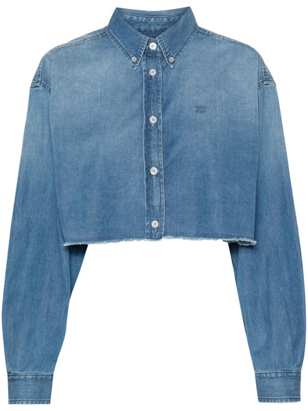  Givenchy Cropped Denim Shirt - Blue 