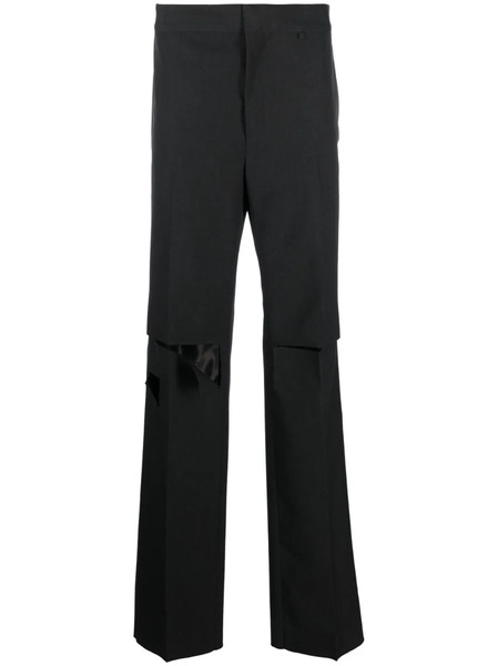  Givenchy Distressed Wool Trousers - Grey 