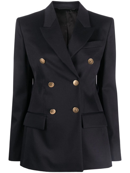  Givenchy Double-breasted Peak-lapel Blazer - Blue 